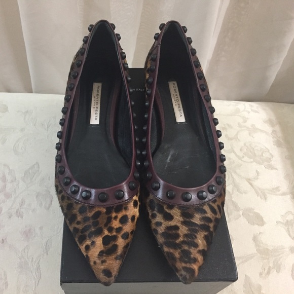 🆕 Roberto Festa pony hair studs Flats, Italy - Picture 5 of 8